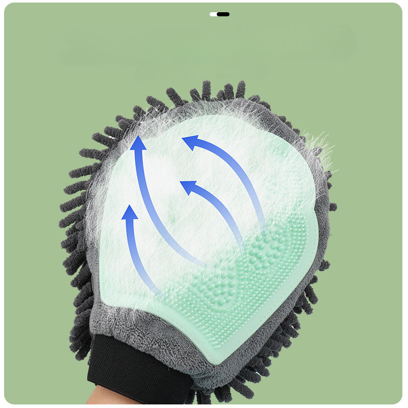 Pet 2-in-1 Grooming Bathing Massage Glove
