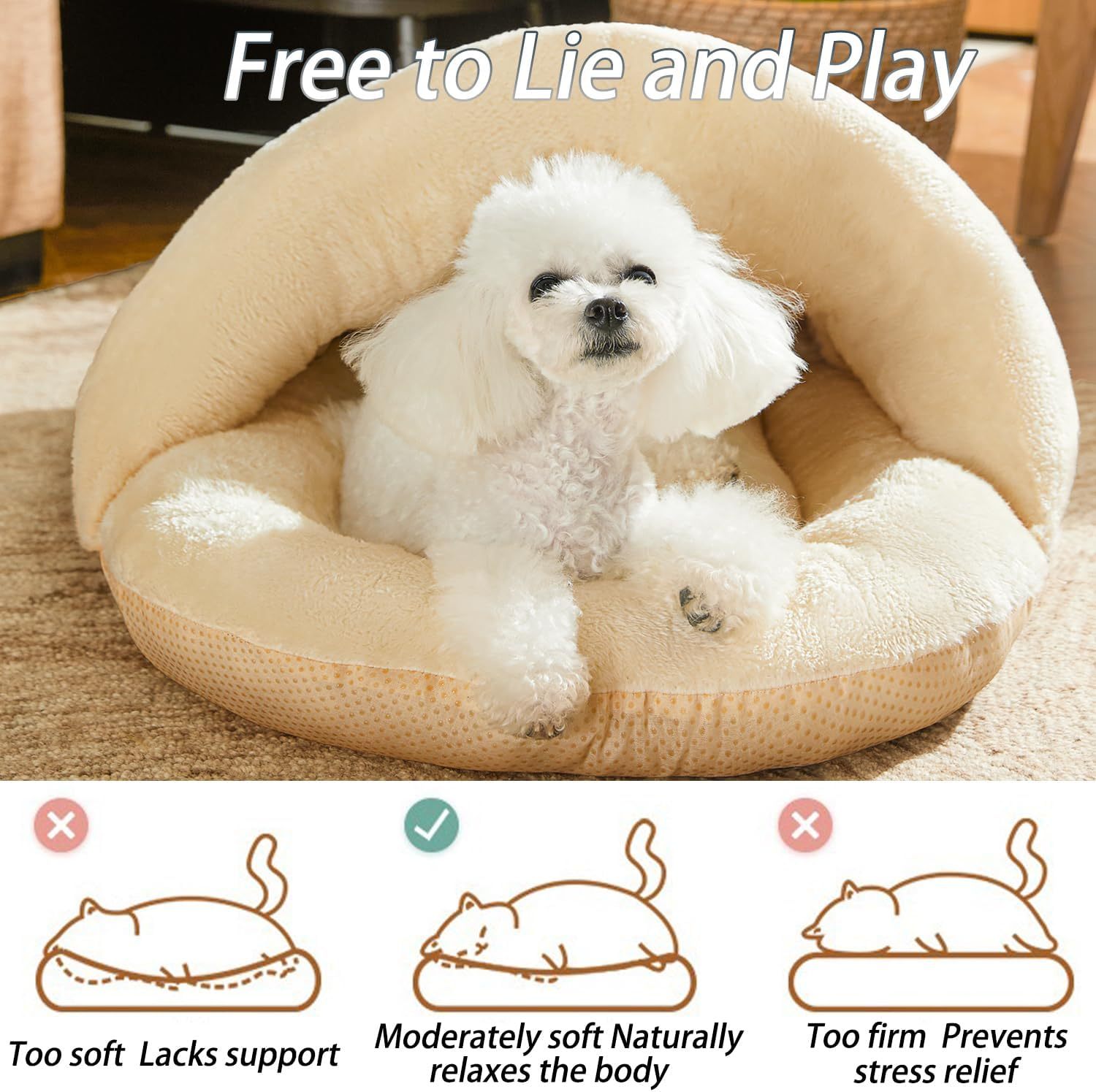 Ultra Soft Cute Plush Pet Bed