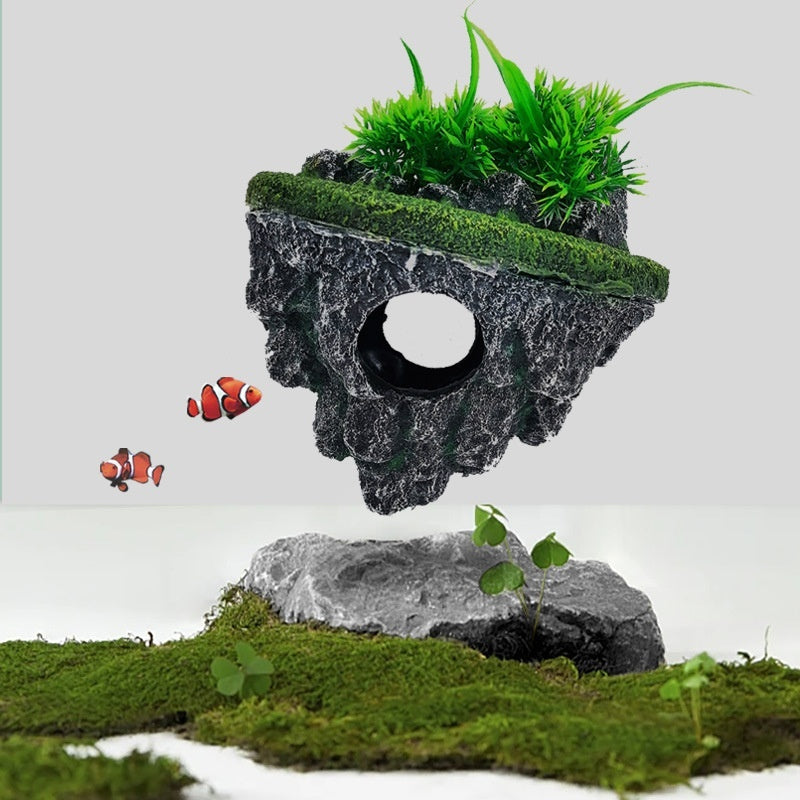 Fish Tank Landscaping Suspended Stone Ornaments