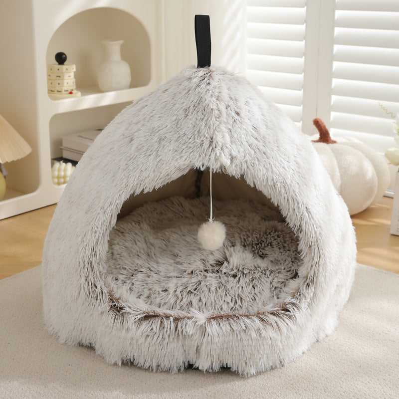 Winter Nest Plush Warm Pet Bed
