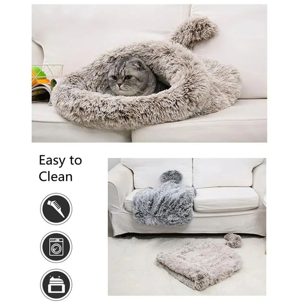 Plush Winter Warm Pet Bed