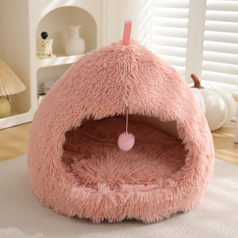 Winter Nest Plush Warm Pet Bed