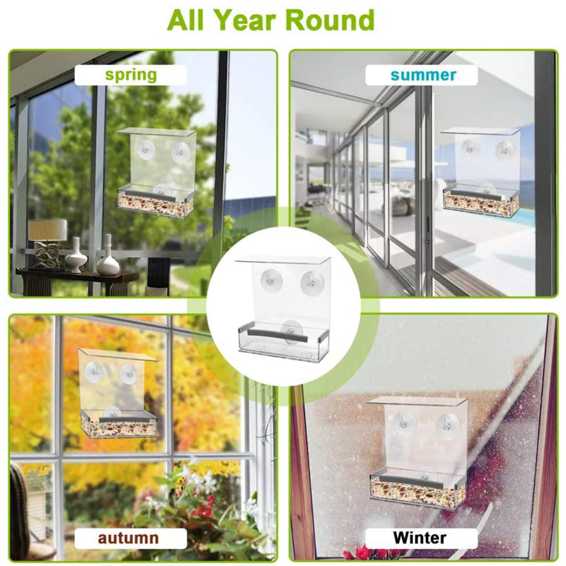 Acrylic Bird Outdoor Hummingbird Feeder