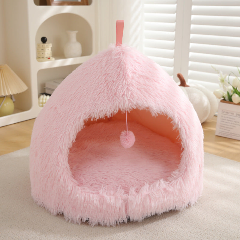 Winter Nest Plush Warm Pet Bed