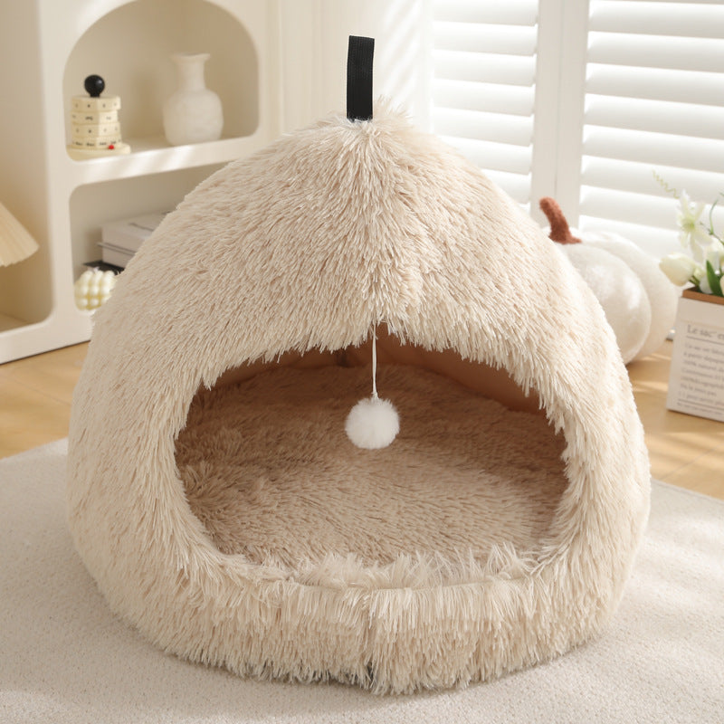 Winter Nest Plush Warm Pet Bed