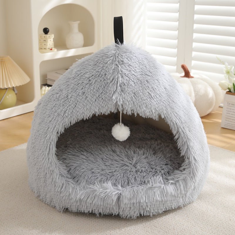 Winter Nest Plush Warm Pet Bed