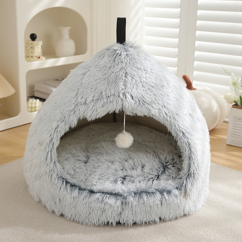 Winter Nest Plush Warm Pet Bed