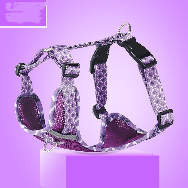 Pet Harness Reflective Leash Stripe