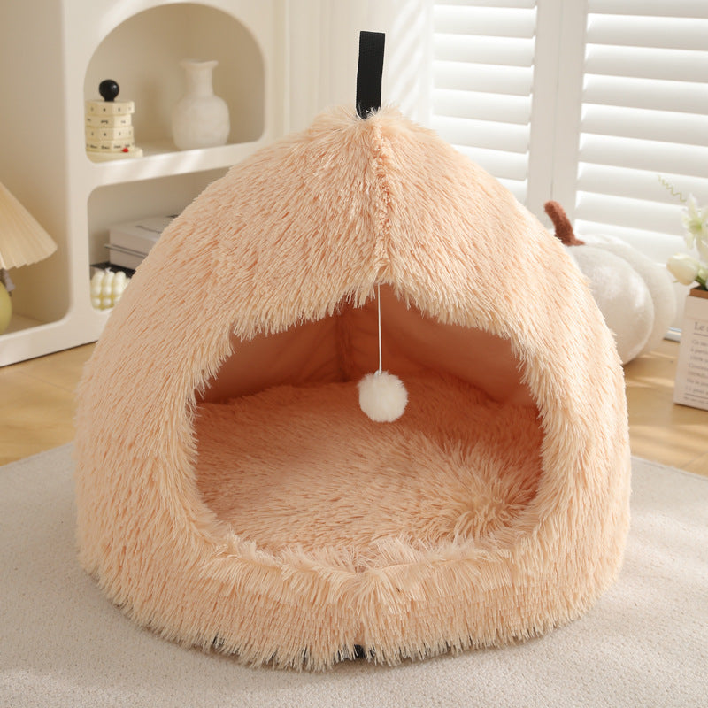 Winter Nest Plush Warm Pet Bed