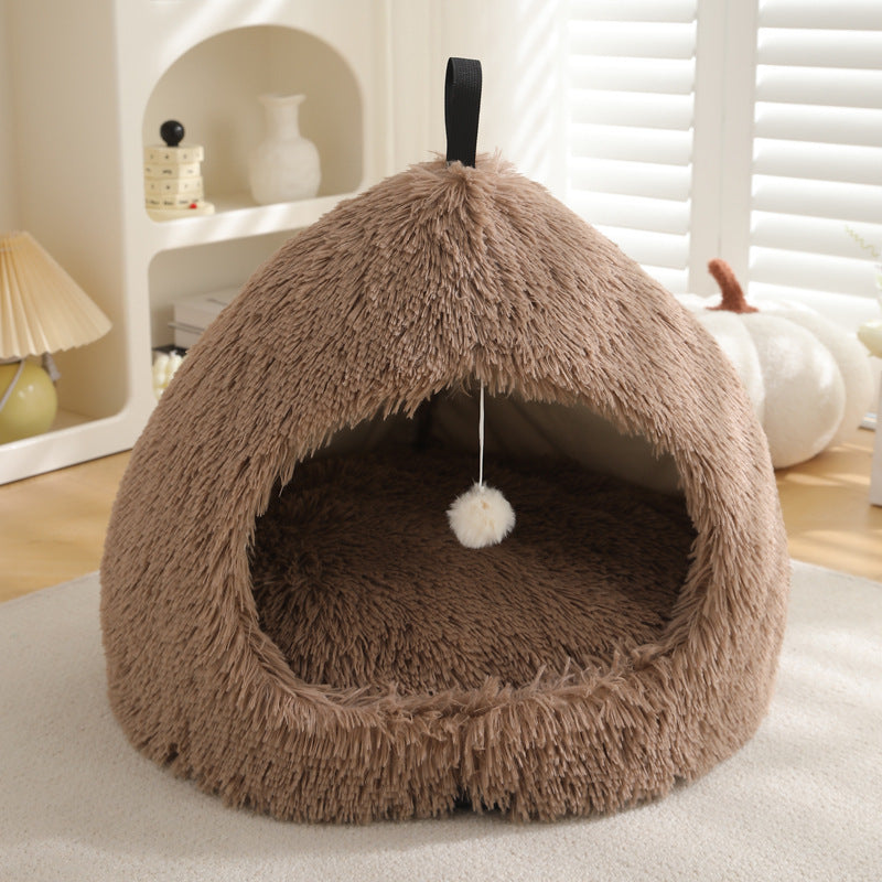 Winter Nest Plush Warm Pet Bed