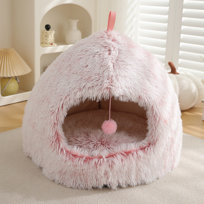 Winter Nest Plush Warm Pet Bed