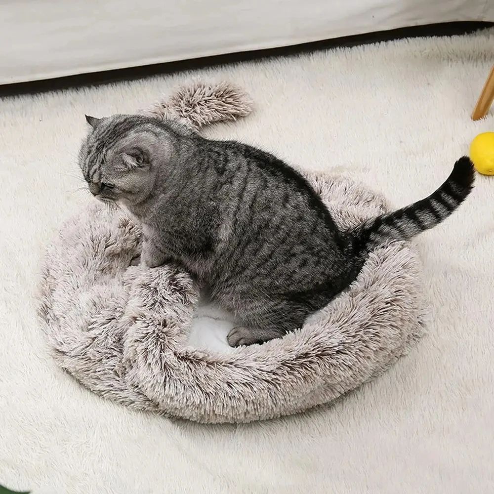 Plush Winter Warm Pet Bed