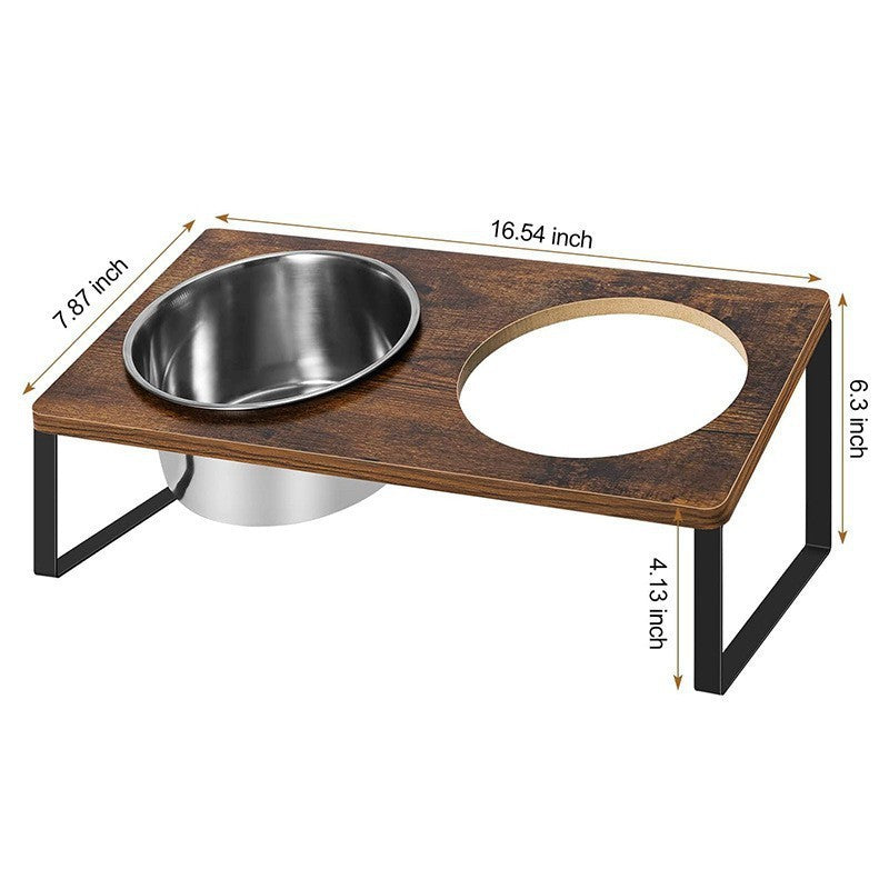 Log Pet Feeding Rack