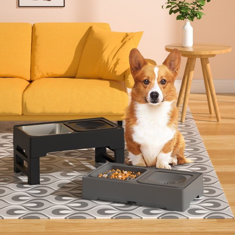 Stainless Stand Adjustable Height Pet Feeding Bowl