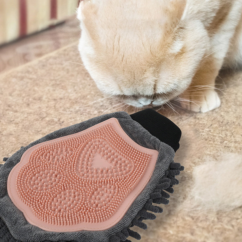 Pet 2-in-1 Grooming Bathing Massage Glove