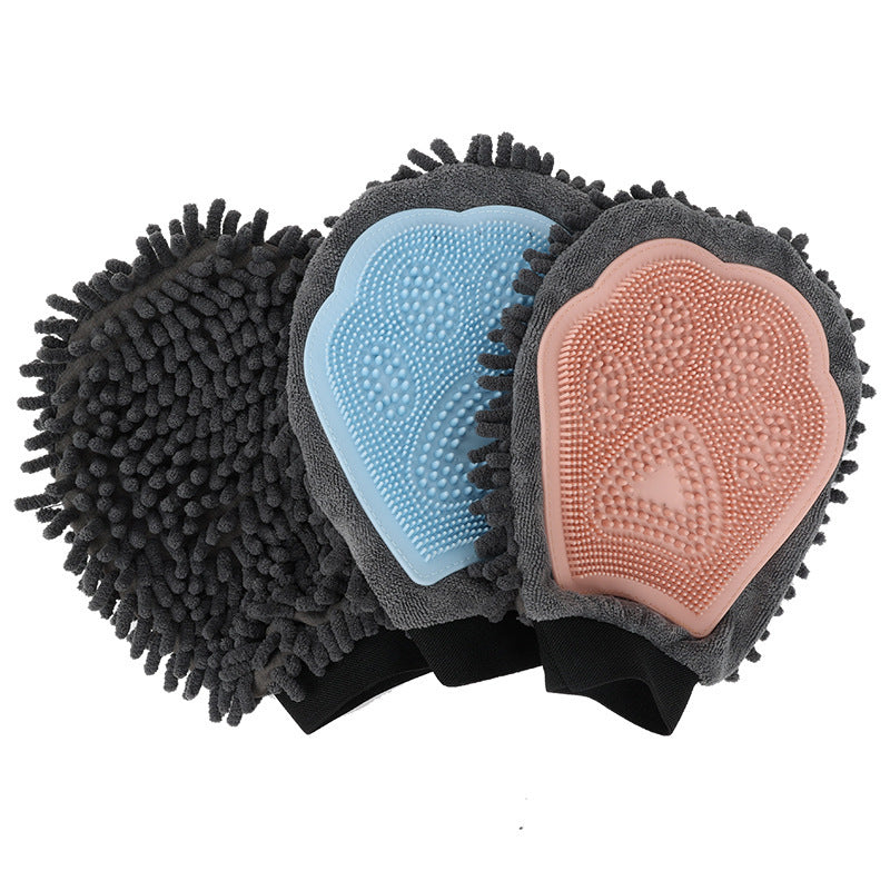 Pet 2-in-1 Grooming Bathing Massage Glove
