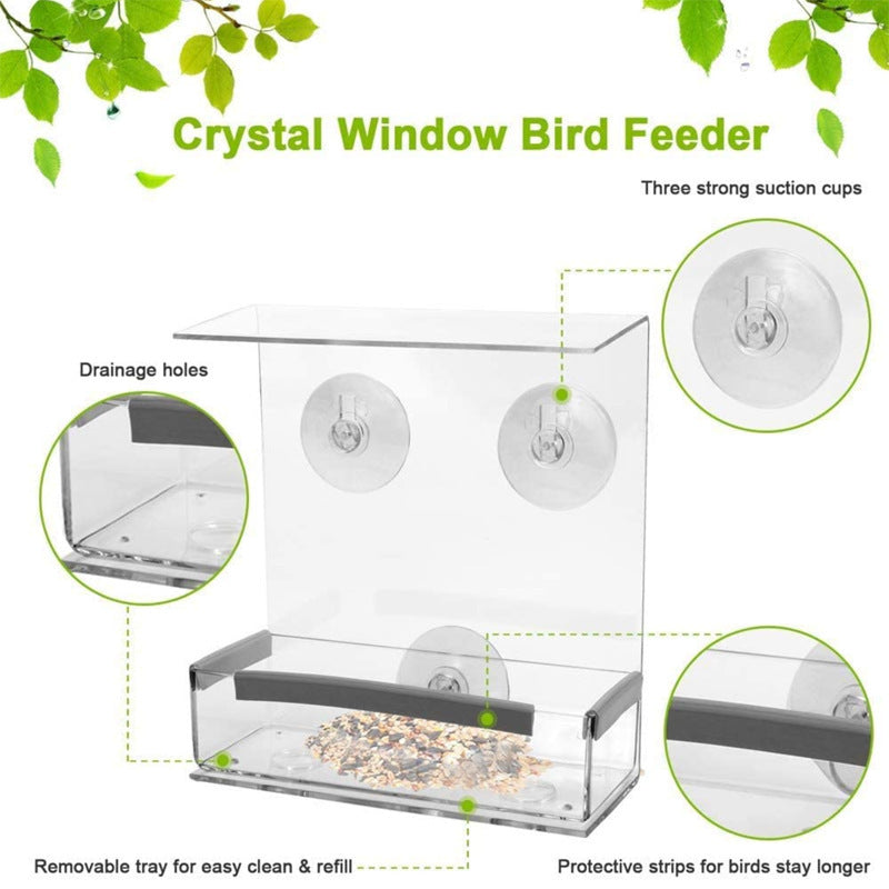 Acrylic Bird Outdoor Hummingbird Feeder